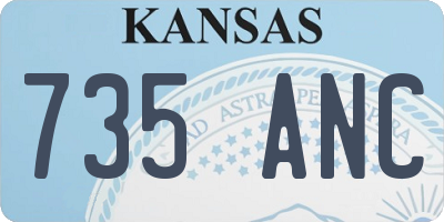 KS license plate 735ANC