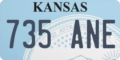 KS license plate 735ANE