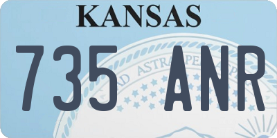 KS license plate 735ANR