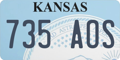 KS license plate 735AOS