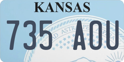 KS license plate 735AOU