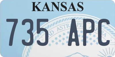KS license plate 735APC