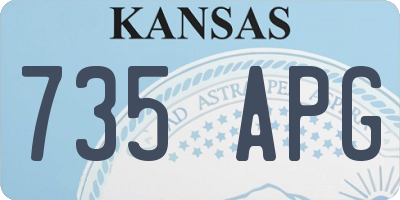 KS license plate 735APG