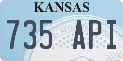 KS license plate 735API