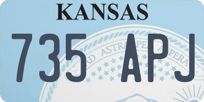 KS license plate 735APJ