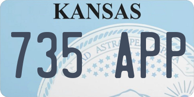 KS license plate 735APP