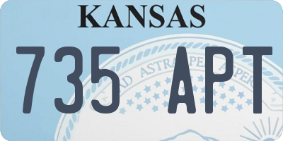 KS license plate 735APT