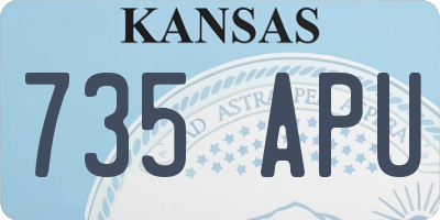 KS license plate 735APU