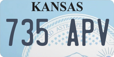 KS license plate 735APV