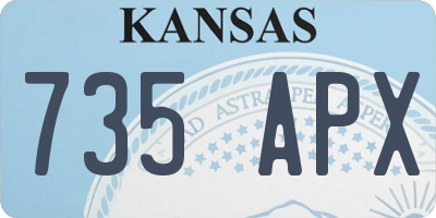 KS license plate 735APX
