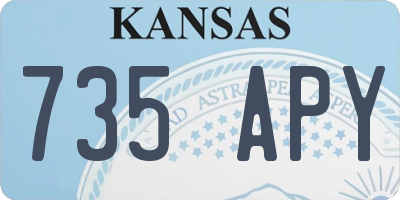 KS license plate 735APY