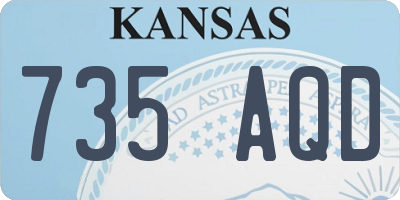 KS license plate 735AQD