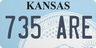 KS license plate 735ARE
