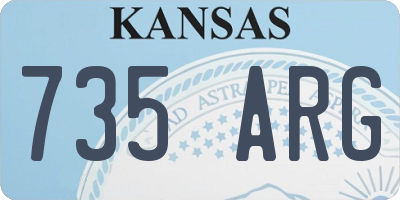 KS license plate 735ARG
