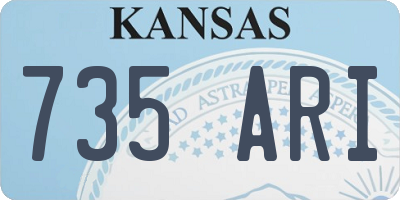 KS license plate 735ARI