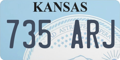 KS license plate 735ARJ
