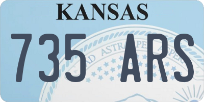 KS license plate 735ARS