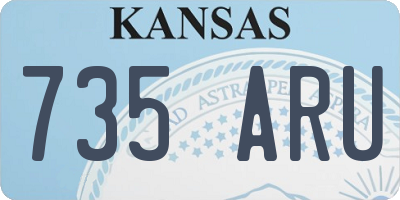 KS license plate 735ARU