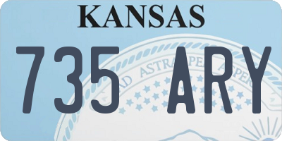 KS license plate 735ARY