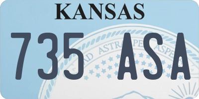 KS license plate 735ASA