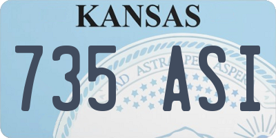 KS license plate 735ASI
