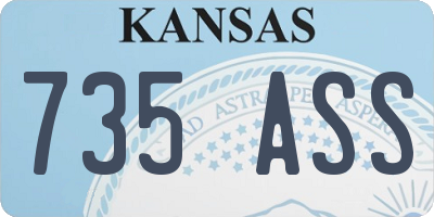 KS license plate 735ASS
