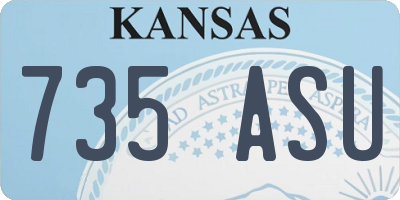 KS license plate 735ASU