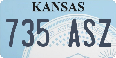 KS license plate 735ASZ