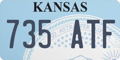 KS license plate 735ATF