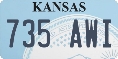 KS license plate 735AWI