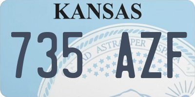KS license plate 735AZF