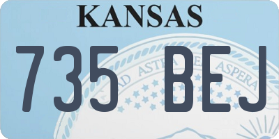 KS license plate 735BEJ