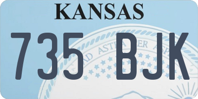 KS license plate 735BJK