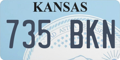 KS license plate 735BKN
