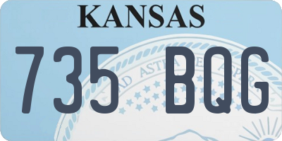 KS license plate 735BQG