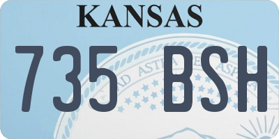 KS license plate 735BSH