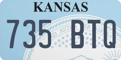 KS license plate 735BTQ