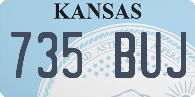 KS license plate 735BUJ