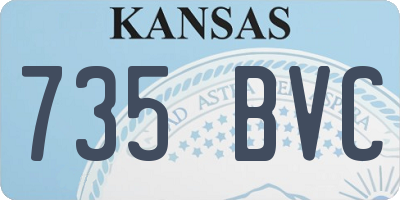 KS license plate 735BVC
