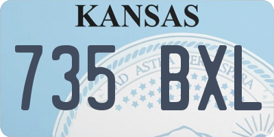 KS license plate 735BXL