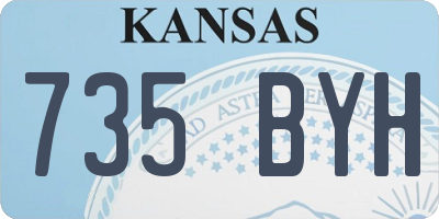 KS license plate 735BYH