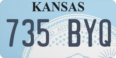KS license plate 735BYQ