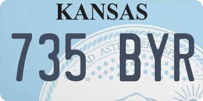 KS license plate 735BYR