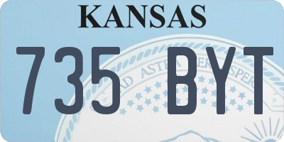 KS license plate 735BYT