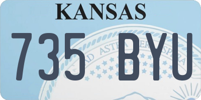 KS license plate 735BYU