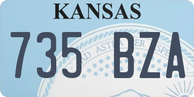 KS license plate 735BZA