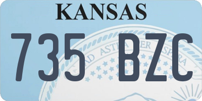 KS license plate 735BZC