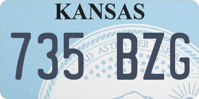 KS license plate 735BZG