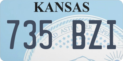 KS license plate 735BZI