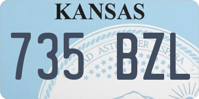 KS license plate 735BZL